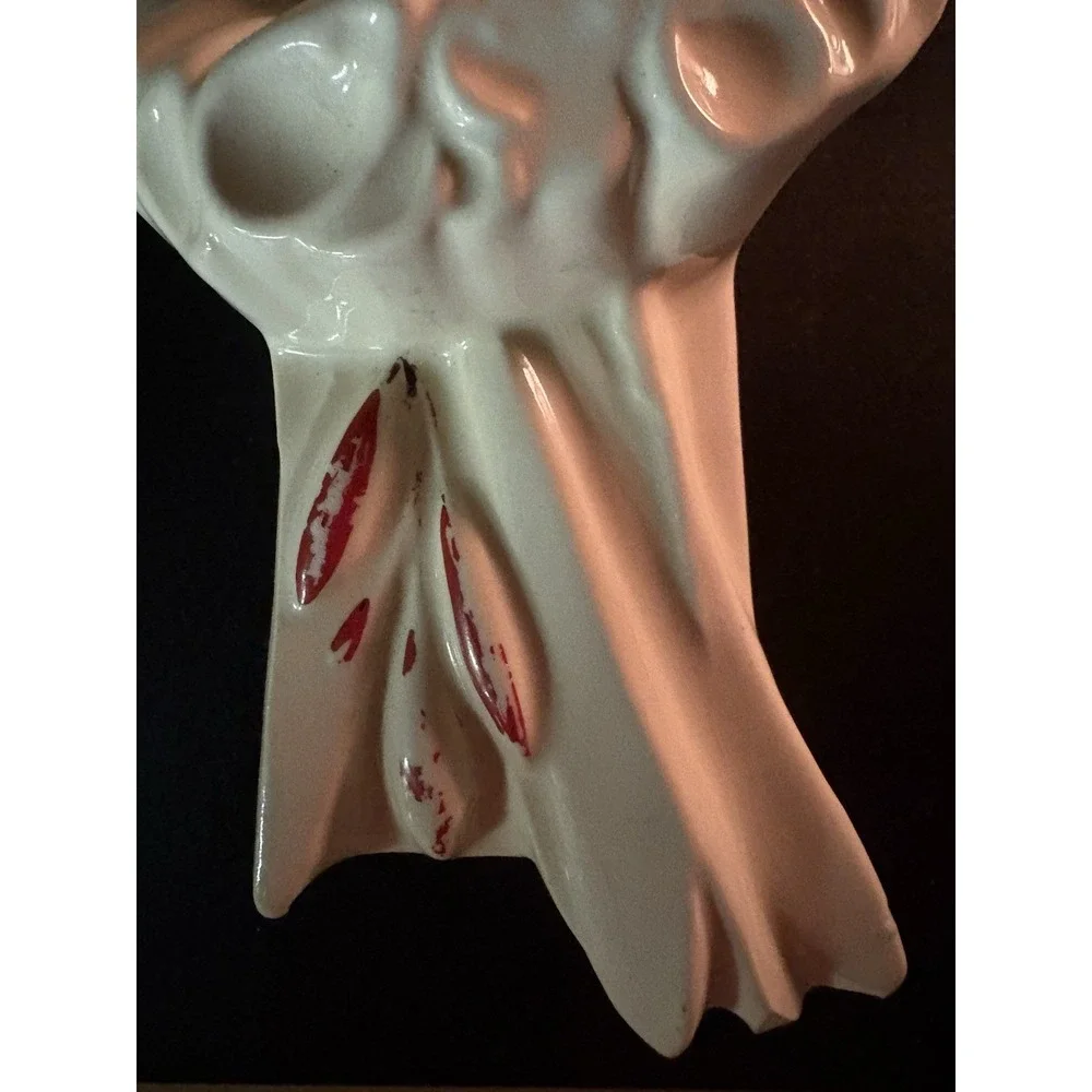1940'S McCOY POTTERY CLOWN-WALL POCKET -WALL VASE, VERY RARE LADY CLOWN JESTER - Picture 5 of 9